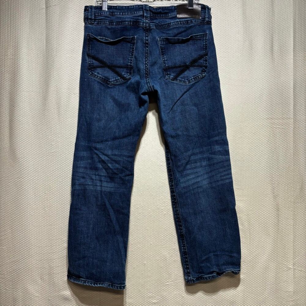 TK Axel Jeans Mens Size 34x30 Blue Slim Boot Denim Cowboy Western Ranch Workwear - Picture 5 of 9